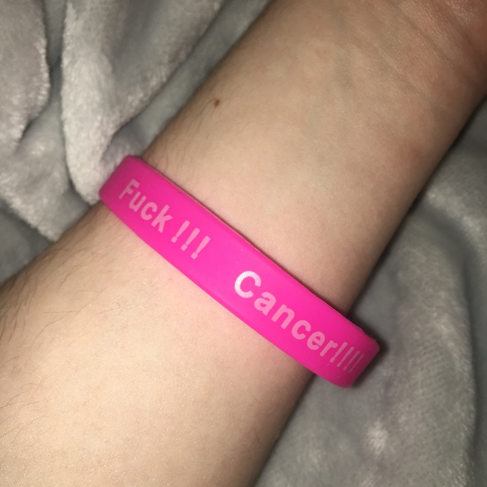 “f cancer!!!” bracelet